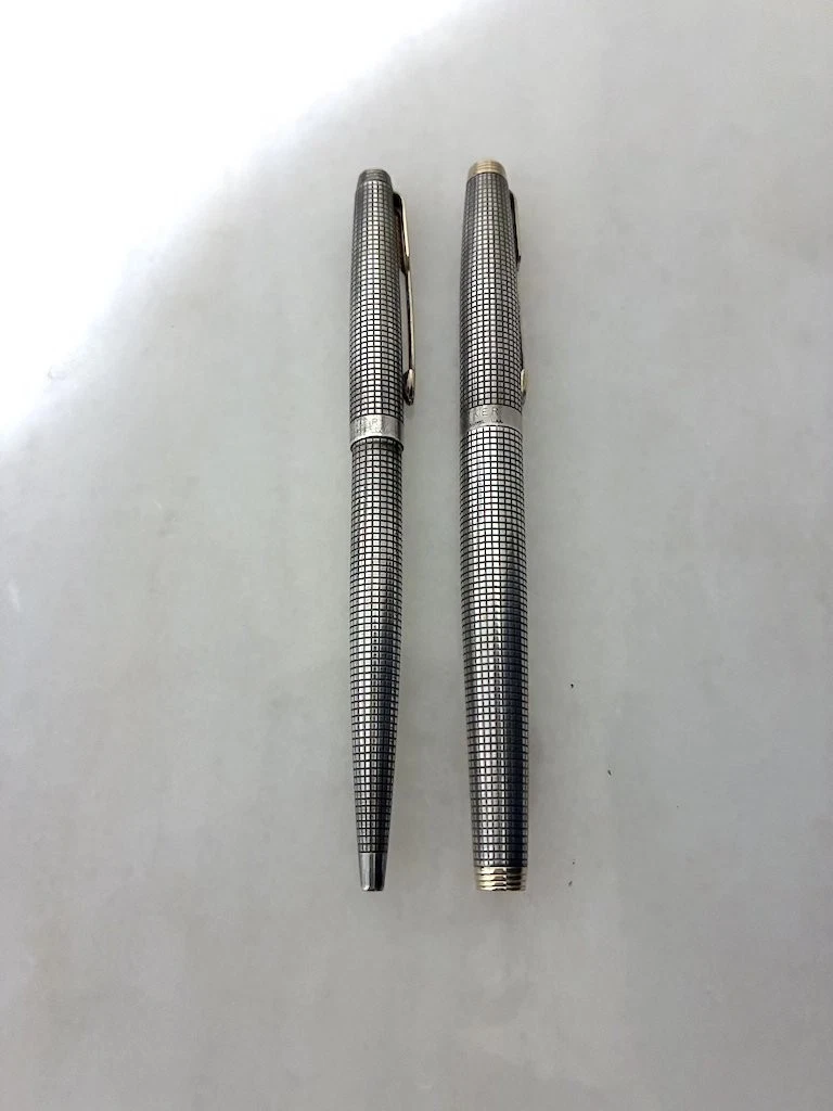 Parker Gold, 14K Nib Sterling Silver Collectible Fountain Pens for