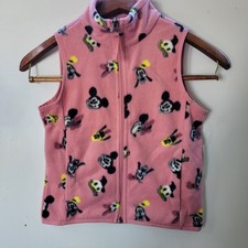 NEW Disney Micky Minnie Fleece Vest Girls S 6/7