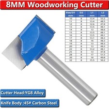 8mm Size 10mm-32mm  Shank Bottom Cleaning Carbide Tipped Router Cutter Bit Tools
