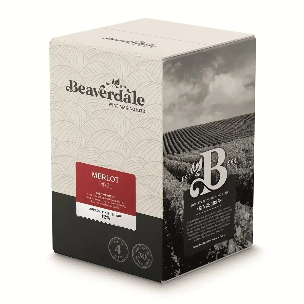 Merlot Style Wine Kit Beaverdale 30 Bottle