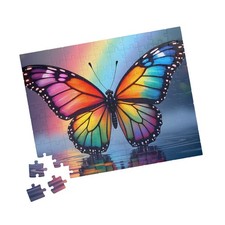 100pc Pretty Colorful Butterflies Jigsaw Puzzle, Rainbow Monarch Butterfly Gift