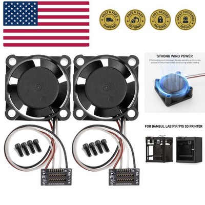 2Pcs Hotend Cooling Fan for Bambu lab P1P/P1S 3D Printer,Brushless Fan for Pr...