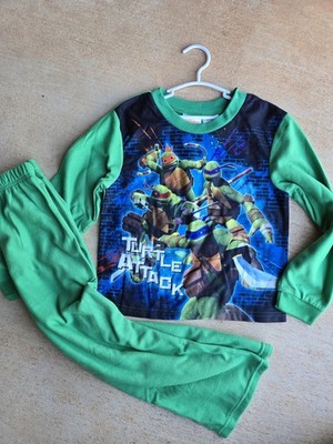 2012 Nickelodeon TMNT Boys 2pc Pajama Set 6/7 Long Sleeve Green/Blue