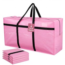 4 Pcs 66 Gallon Extra Large Moving Bags Heavy Duty Storage Bag with Strong Zi...