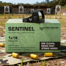 High Precision Swampfox Sentinel RMSc Micro Reflex Sight 1x16mm Green Dot 3MOA