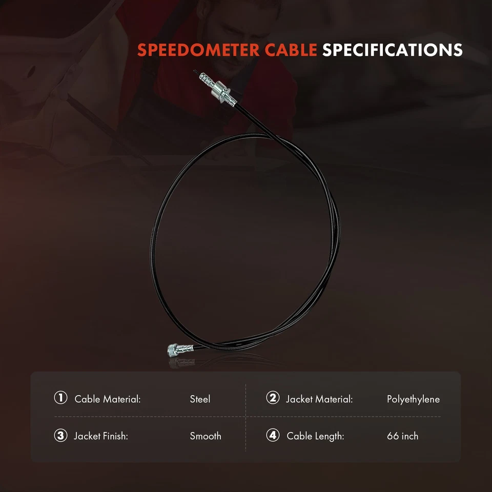 Cable velocímetro 66 pulgadas para Ford Custom 300 Falcon Granada Torino Elite Mustang Foto 4 de 4