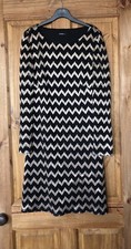Roman black and gold lace zig zag dress 12