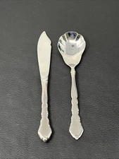 Oneida Satinique butter knife jelly spoon stainless lot of 2