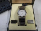 Vintage Seiko 5P30-6039 Two-Tone Dress Watch Roman Numerals Japan Made Quartz