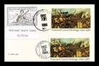 US FIRST DAY CARD NATIONAL GUARD HERITAGE DUAL CANCEL PASTED ON CACHET