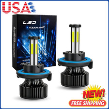 6-sides H13 9008 Led Headlight Bulbs Kit High Low Beam For Ford F-150 2004-14