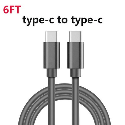 6FT USB-C to USB-C Fast Charging Cable Type C Quick Charging Data (1 Pack)