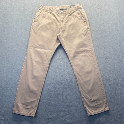 Bonobos Men's Straight Chino Pants Size 34X32 Beige,Pockets
