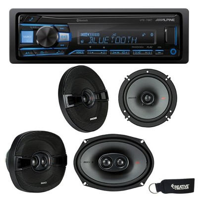 Alpine UTE-73BT BT Receiver No CD Kicker 44KSC6504 6.5'' 44KSC69304 6x9''