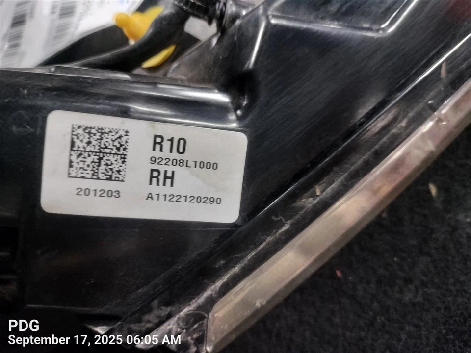 RIGHT HEADLAMP ASSEMBLY 92102L5100 2020-2023 HYUNDAI SONATA - Image 4 of 4