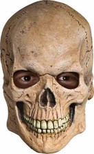Crypt Skull Mask Skeleton Bones Fancy Dress Up Halloween Adult Costume Accessory