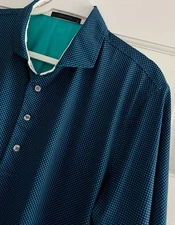 NICE Greyson sz L Men’s Golf Polo Shirt Teal Blue