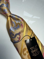 NWT VERSE 9 MULTI COLOR FLORAL STYLE PRINT SILK DESIGNS NECK TIE & HANKY