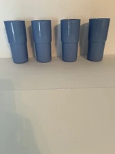 Tupperware 18 Oz Stackable Tumblers Let Blue 2413A-1 Set Of 4