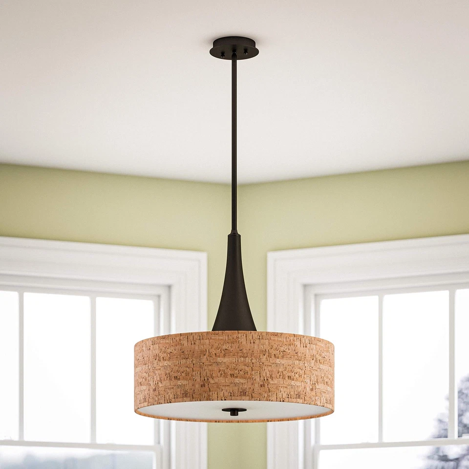 93013ORB Boletín Colgante 3 Luces con Acabado Bronceado, Estilo Informal, 19.5" Altura... Foto 3 de 4