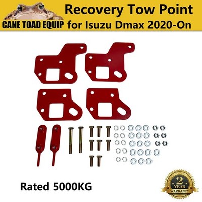 Recovery Tow Point Kit for Isuzu Dmax D-Max 2021-2023 Heavy Duty 5000 kgs Red Of