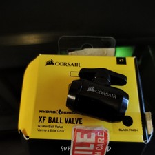 Corsair Hydro X Series XF Ball Valve, Black, Brass, G1/4" BSPP, with Two-Stage S