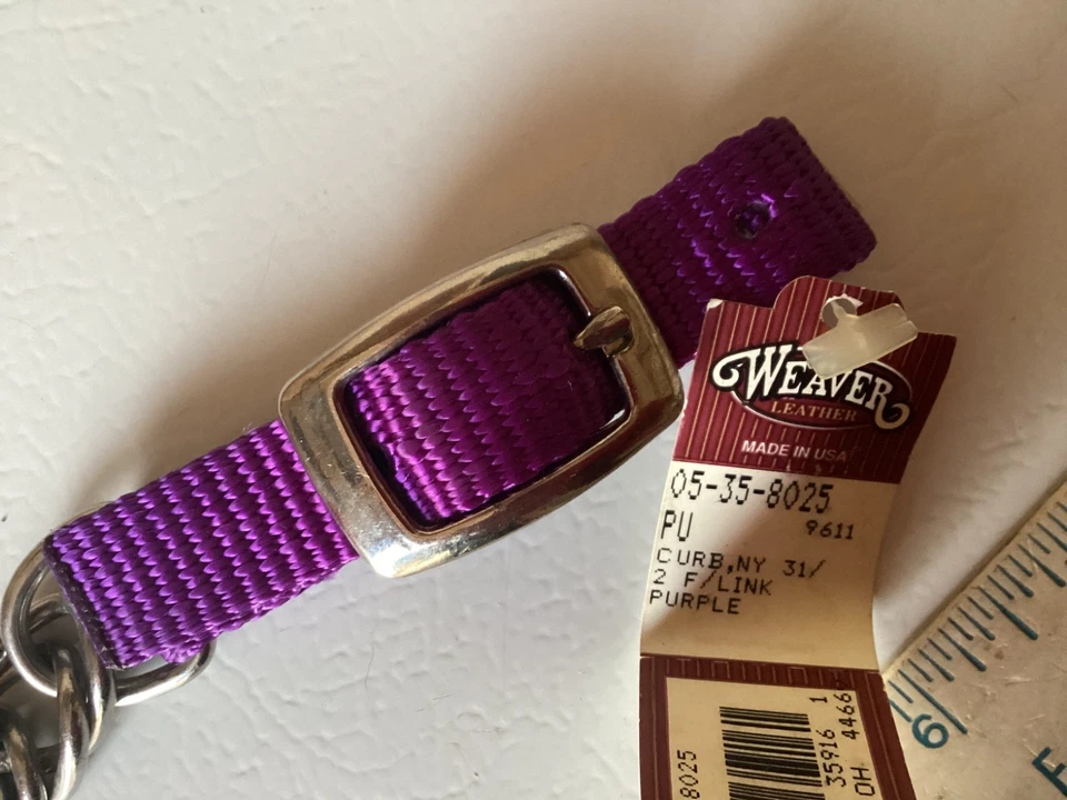 "Cadena de eslabones planos con correa de bordillo de nailon de alta resistencia Weaver, púrpura, 35-8025, 3 7/8""" Foto 4 de 4