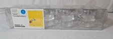 4pk of 4 Bubble Glass Taper Candle Holder Clear/ Room Essentials NEW 16 TOTAL