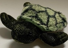Aurora World Green Sea Turtle Plush Realistic Stuffed Animal Toy Ocean 7" Soft