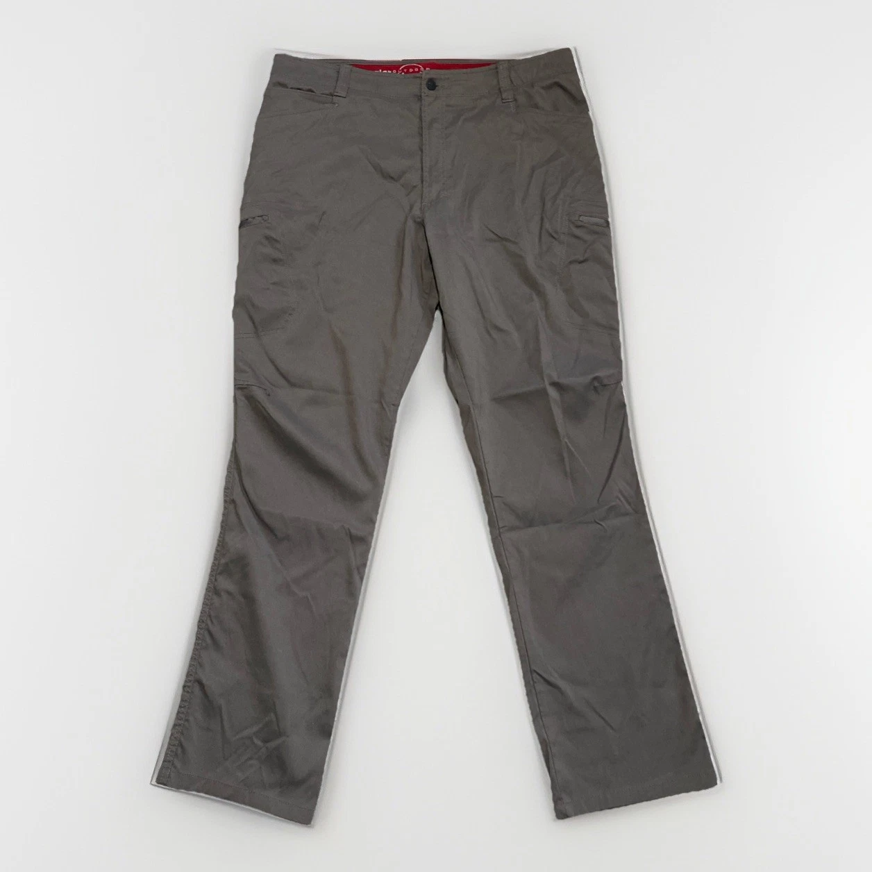 Wrangler Tech Pants Mens 38x22 Gray Cargo Outdoor Hiking Nylon Stretch