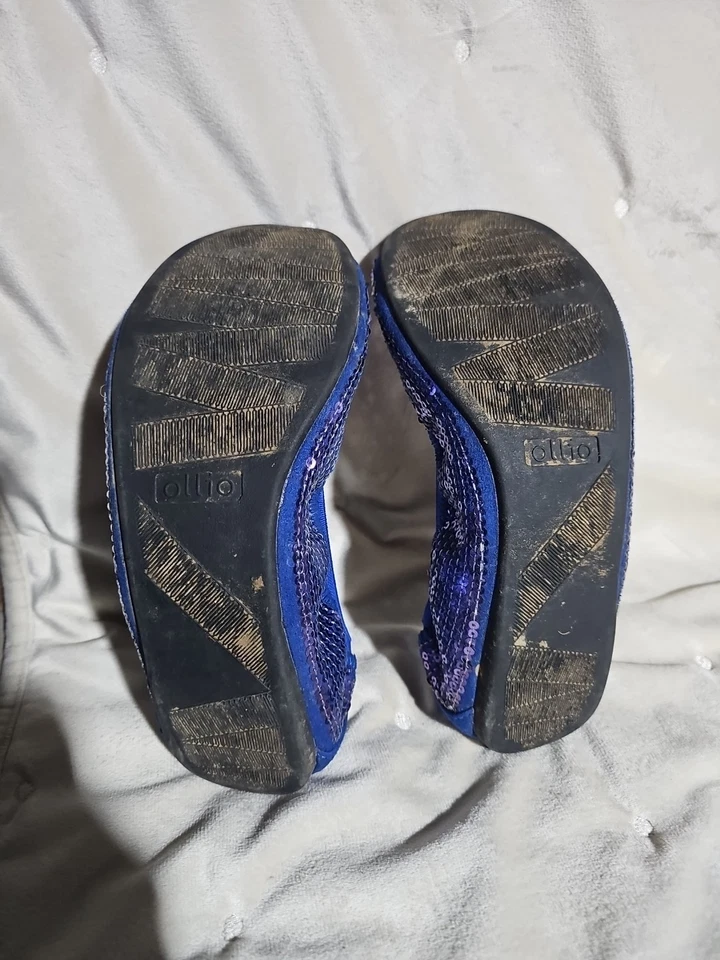 Zapatos planos Ollio para mujer 10Cómodos sin cordones de ballet azul marino  Foto 3 de 3