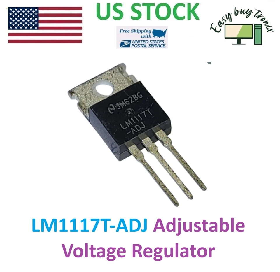 10pcs LM1117T-ADJ Adjustable Voltage Regulator NSC IC LDO Adjustable 0.8A TO-220 - Image 1 of 1