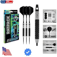 Rat 26g, 28g, 25g, 30g, 32g or 35g Tungsten Darts Set with Flights and Stems