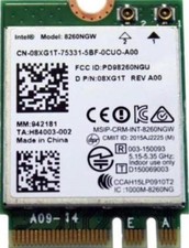 Wi-Fi and Bluetooth WLAN Card Dell 8XG1T Dual Band Wi-Fi and Bluetooth WLAN Card