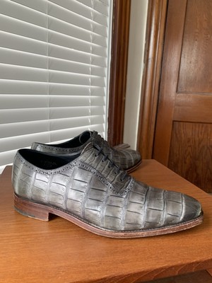 $3000 MSRP GENUINE ALLIGATOR | CARMINA 9.5 UK 10.5 US GRAY EXOTIC