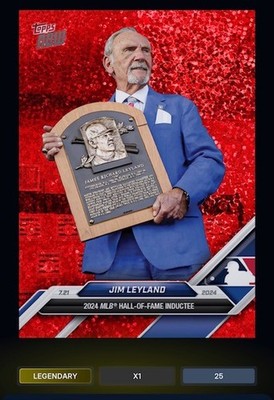 2024 Topps Bunt DIGITAL Topps Now Red Glitter Jim Leyland HOF CC 25 PLEASE READ*
