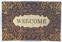 Alcott Hill Longnecker Estate Scroll Border Welcome Doormat on sale Alcott Hill Longnecker Estate Scroll Border Welcome Doormat on sale