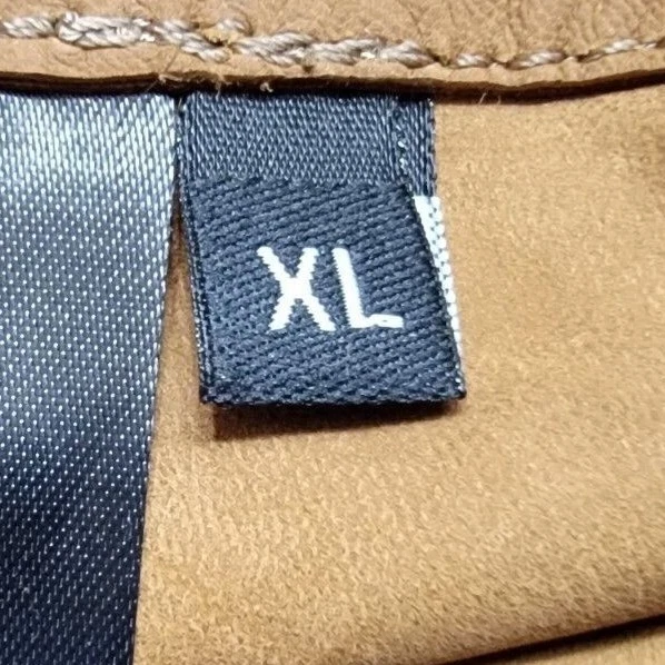 Mens Shirt Jacket Coat Size XL X Large Brown Goat Suede - Image 2 of 4