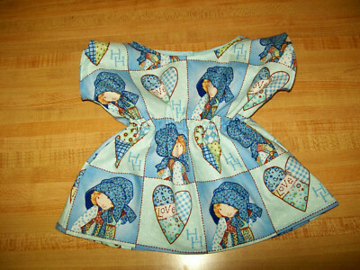 AQUA BLUE DAISY DAISIES DRESS ONLY W//RIBBON SASH for 15-16/" CPK Cabbage Patch
