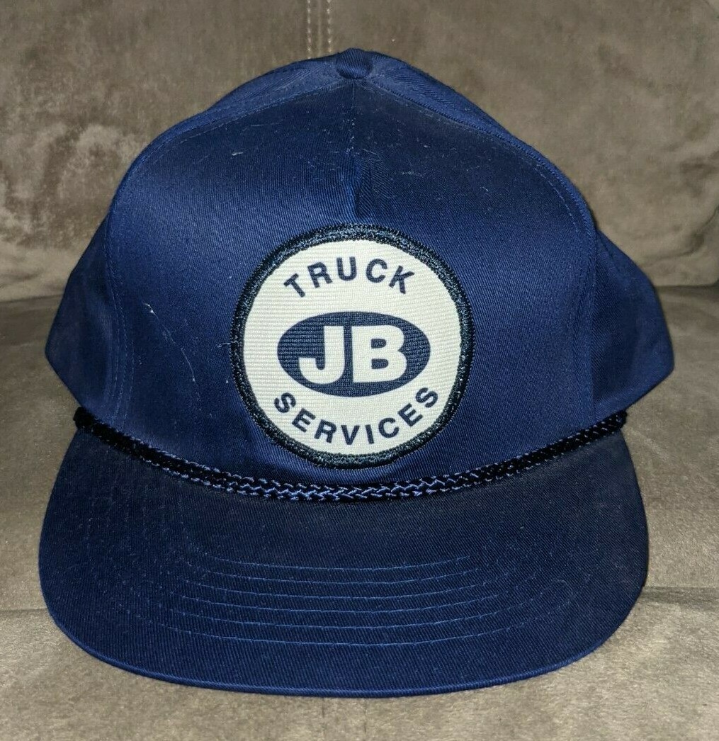 JB TRUCK SERVICES PATCH SNAPBACK HAT CAP NAVY BLU… - image 1