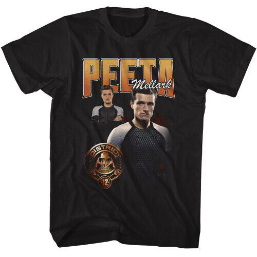 Hunger Games Peeta Duo Photo T-shirt - Black - Picture 1 of 3