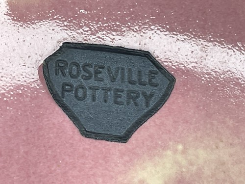 Vintage ROSEVILLE Pottery TUSCANY PINK Set Of 2 Candle Holders - Picture 23 of 24