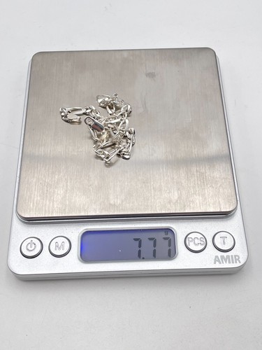 STERLING SILVER 925 ITALY 10" FIGARO CHAIN 4 mm Wide ANKLET 7.8g - Picture 8 of 8