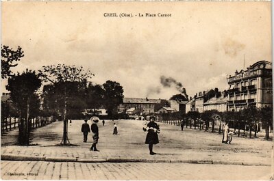 Old postcard Creil Place Carnot (1187178)