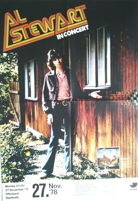 AL STEWART 1978 OFFENBACH - orig. Concert Poster - Konzert Plakat  - DIN A1 F/N