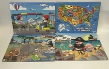 Play Monster 4 Tray Puzzles 25 Piece United States Pirates Animals Vehicles