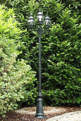 Lámpara de jardín lámpara exterior candelabro lámpara de pie candelabro exterior negro-verde - Imagen 10 de 10