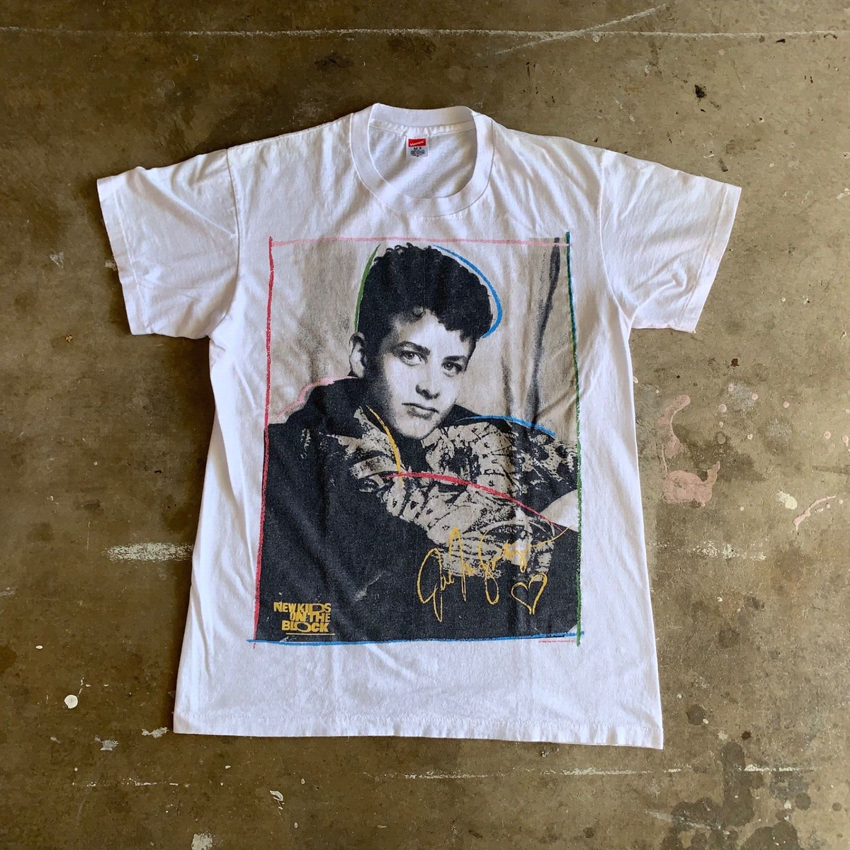 1989 VINTAGE 80s JOEY MCINTYRE T-SHIRT NKOTB NEW KIDS ON THE BLOCK