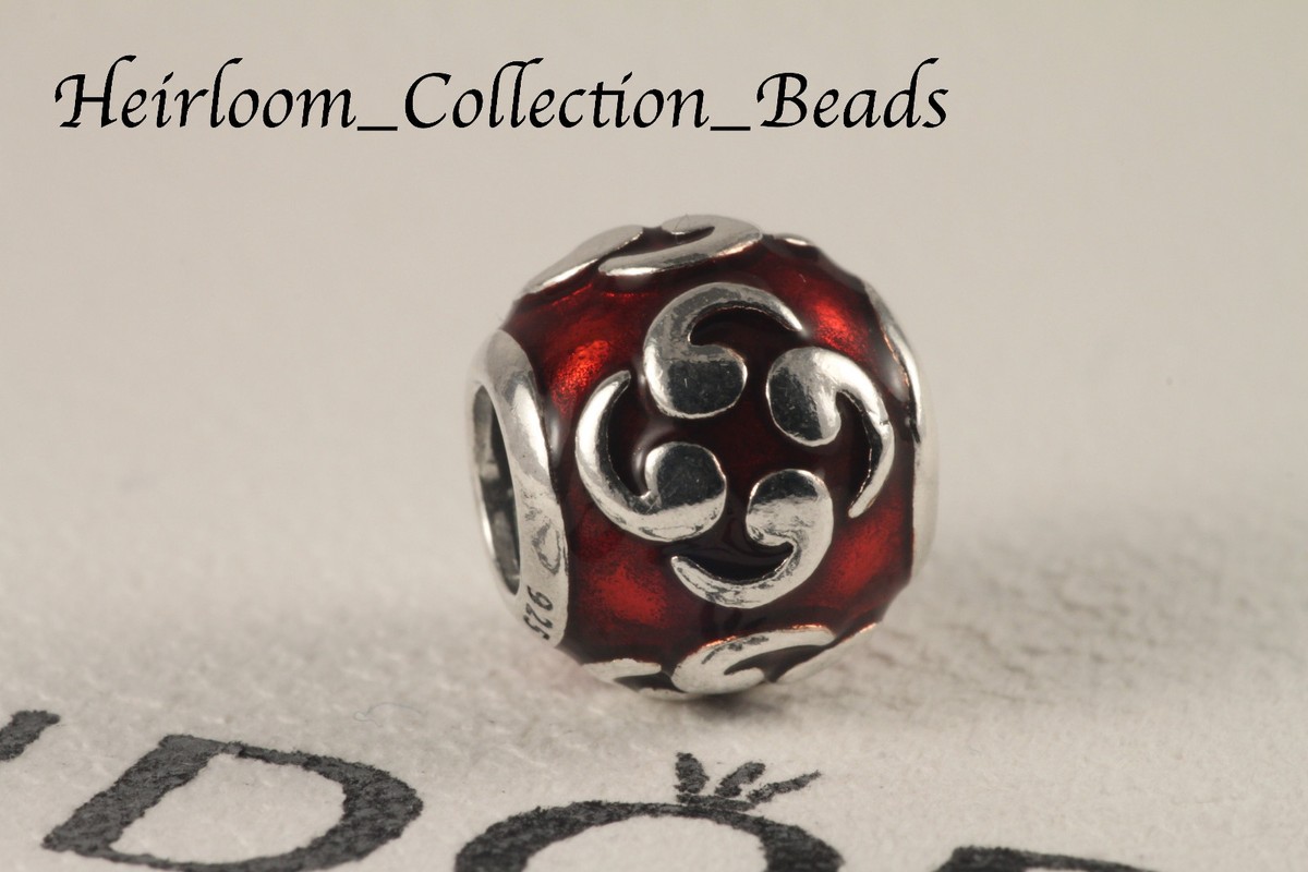 NIB PANDORA 790491en14 Orange Zen Ster Silver enamel RETIRED! 925