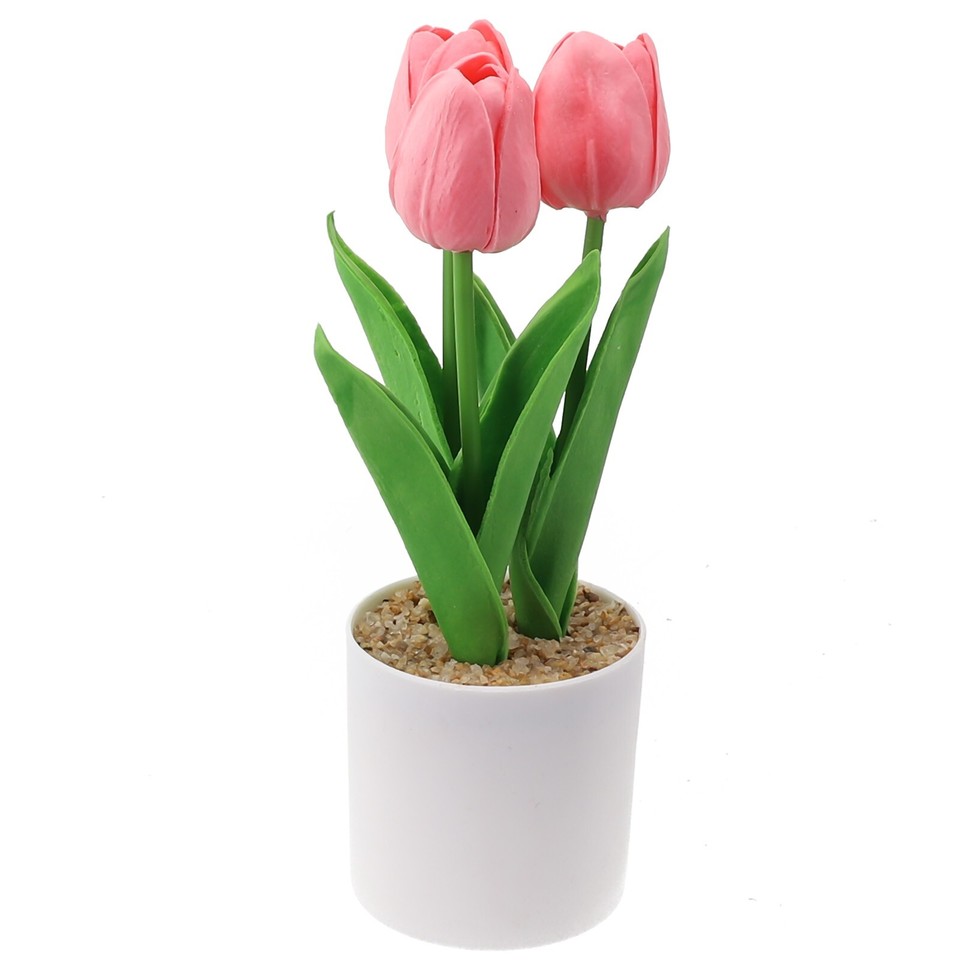 Lifelike Tulip Fake Plants for Home Wedding Party Decor Elegant and